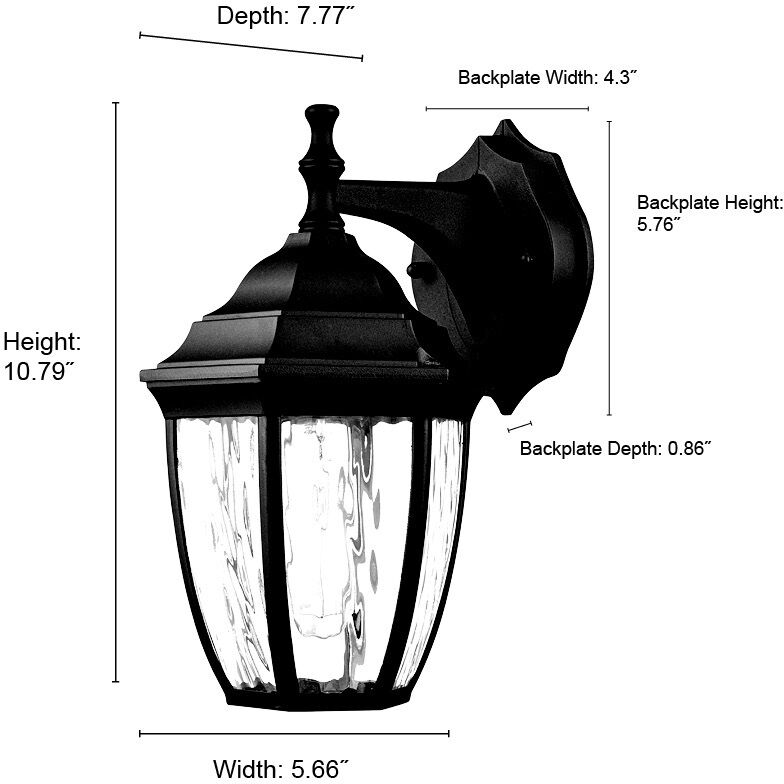 Bram 1 Light 10.79 inch Textured Black Outdoor Wall Sconce
